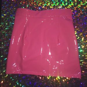 Pink PVC Skirt
